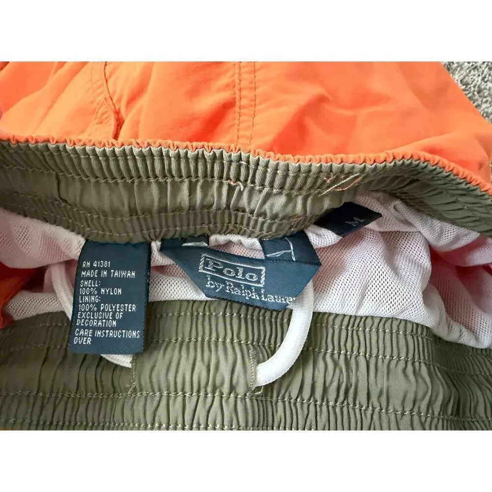 Polo by Ralph Lauren orange swim trunks men's size medium